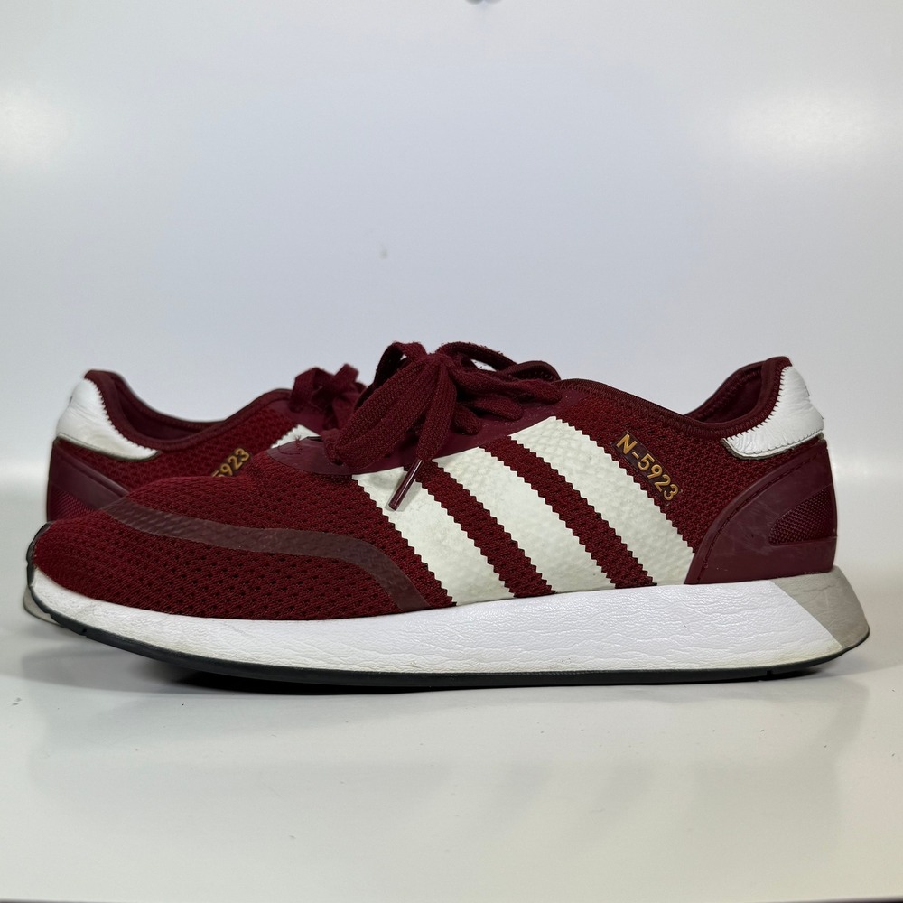 Adidas N-5923 Mens Burgundy‎ White Stripe Casual Sneakers Shoes Size 11